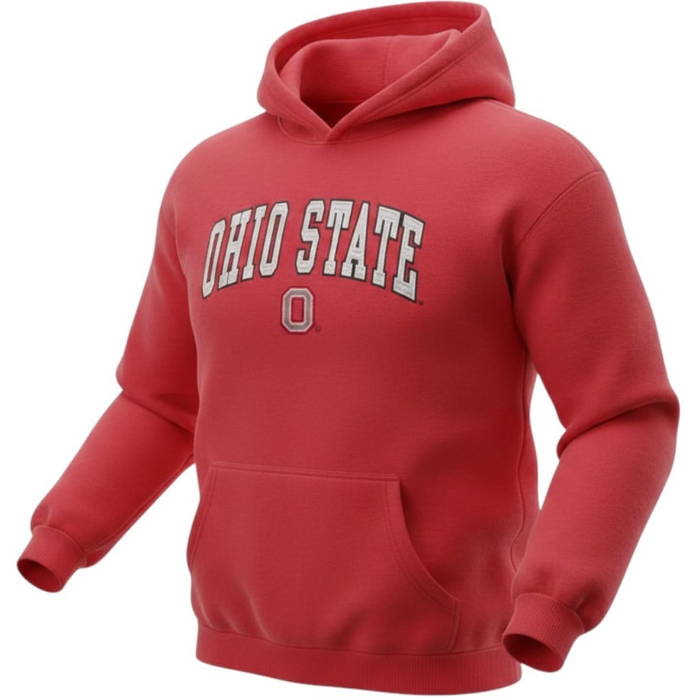 TSI Sportswear Ohio State Buckeyes Red Hoodie Embroidered Mens Sweatshirt s